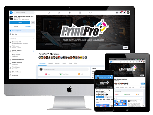 PrintPro Members Group FaceBook PrintPro Learn how to screen print like a pro