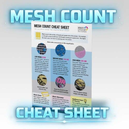 Free Mesh count cheat sheet